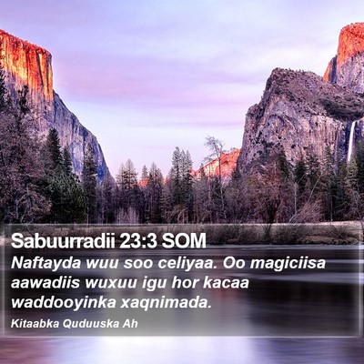 Sabuurradii 23:3 SOM Bible Verse Image