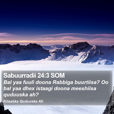 Sabuurradii 24:3 SOM Bible Verse Image