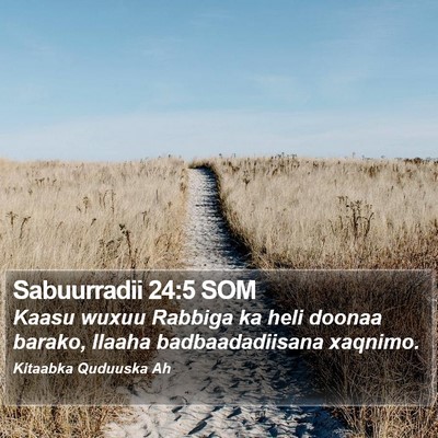 Sabuurradii 24:5 SOM Bible Verse Image