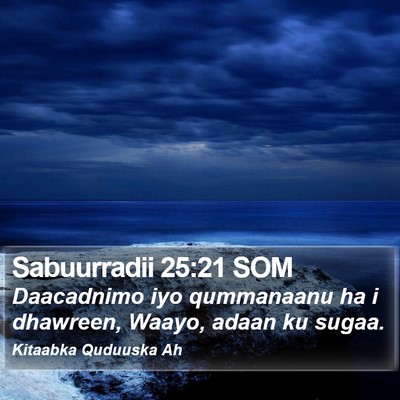 Sabuurradii 25:21 SOM Bible Verse Image
