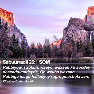 Sabuurradii 26:1 SOM Bible Verse Image