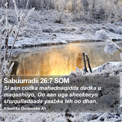Sabuurradii 26:7 SOM Bible Verse Image