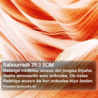 Sabuurradii 29:3 SOM Bible Verse Image