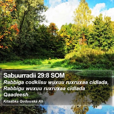 Sabuurradii 29:8 SOM Bible Verse Image