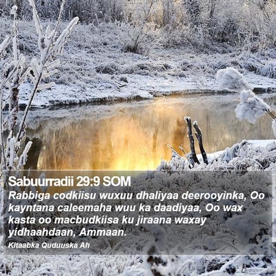 Sabuurradii 29:9 SOM Bible Verse Image