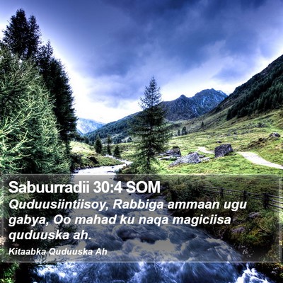 Sabuurradii 30:4 SOM Bible Verse Image