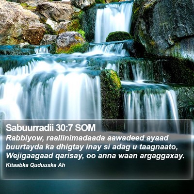 Sabuurradii 30:7 SOM Bible Verse Image