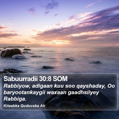 Sabuurradii 30:8 SOM Bible Verse Image