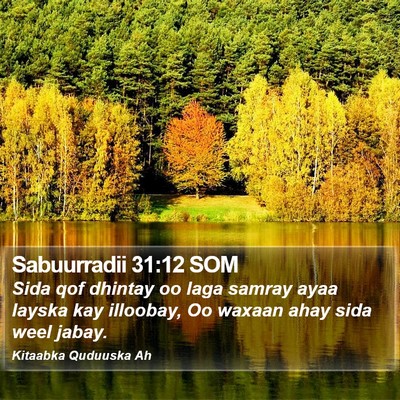 Sabuurradii 31:12 SOM Bible Verse Image