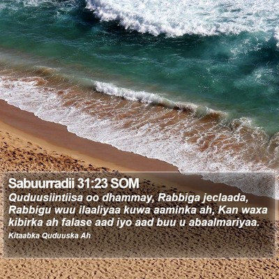 Sabuurradii 31:23 SOM Bible Verse Image