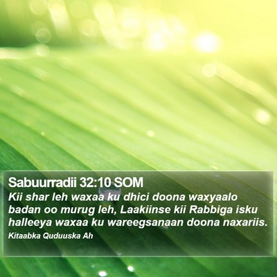 Sabuurradii 32:10 SOM Bible Verse Image