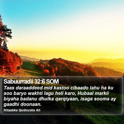 Sabuurradii 32:6 SOM Bible Verse Image