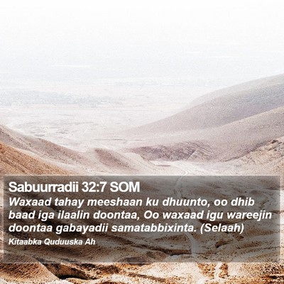 Sabuurradii 32:7 SOM Bible Verse Image