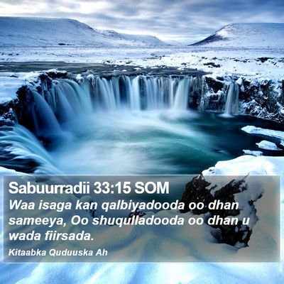 Sabuurradii 33:15 SOM Bible Verse Image