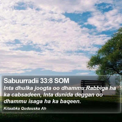 Sabuurradii 33:8 SOM Bible Verse Image