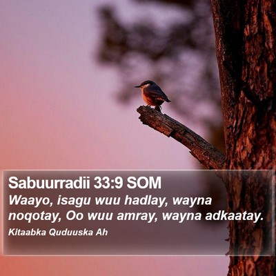 Sabuurradii 33:9 SOM Bible Verse Image