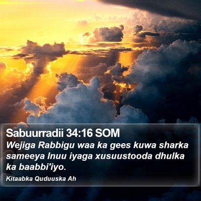 Sabuurradii 34:16 SOM Bible Verse Image