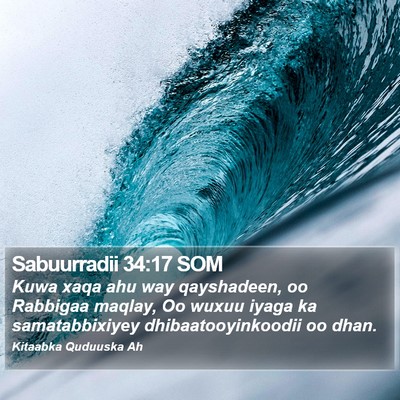 Sabuurradii 34:17 SOM Bible Verse Image