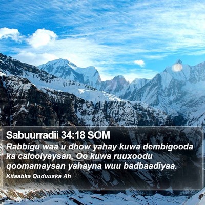 Sabuurradii 34:18 SOM Bible Verse Image