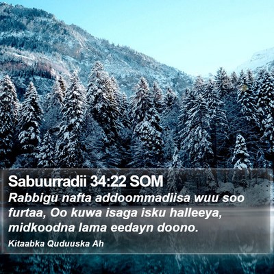 Sabuurradii 34:22 SOM Bible Verse Image
