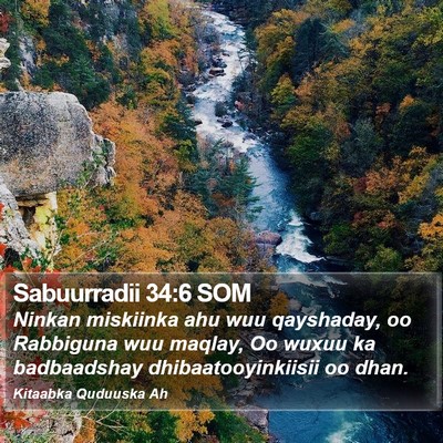 Sabuurradii 34:6 SOM Bible Verse Image