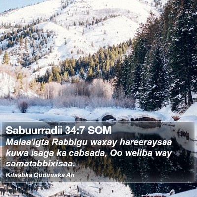 Sabuurradii 34:7 SOM Bible Verse Image