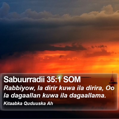 Sabuurradii 35:1 SOM Bible Verse Image