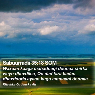 Sabuurradii 35:18 SOM Bible Verse Image