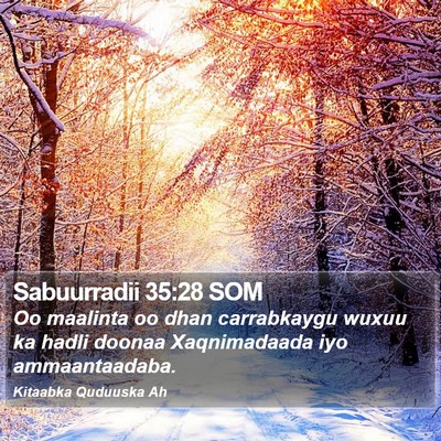 Sabuurradii 35:28 SOM Bible Verse Image