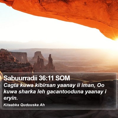 Sabuurradii 36:11 SOM Bible Verse Image