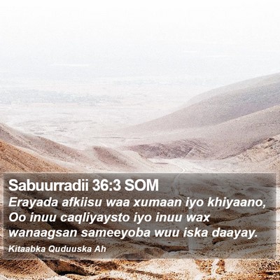 Sabuurradii 36:3 SOM Bible Verse Image