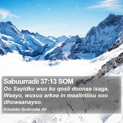 Sabuurradii 37:13 SOM Bible Verse Image