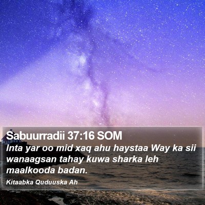 Sabuurradii 37:16 SOM Bible Verse Image