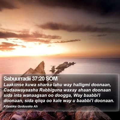 Sabuurradii 37:20 SOM Bible Verse Image
