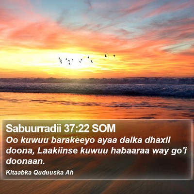Sabuurradii 37:22 SOM Bible Verse Image