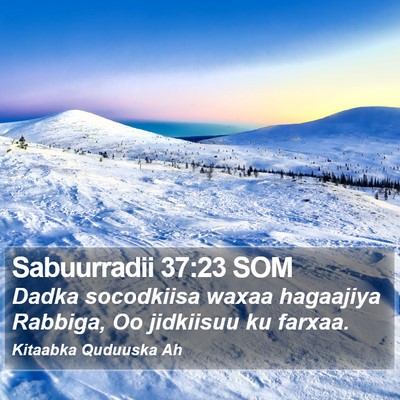 Sabuurradii 37:23 SOM Bible Verse Image