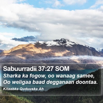 Sabuurradii 37:27 SOM Bible Verse Image