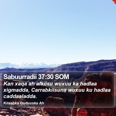 Sabuurradii 37:30 SOM Bible Verse Image
