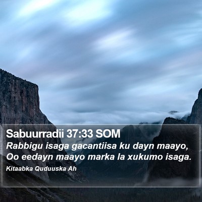 Sabuurradii 37:33 SOM Bible Verse Image