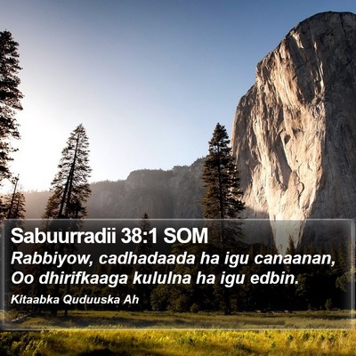 Sabuurradii 38:1 SOM Bible Verse Image