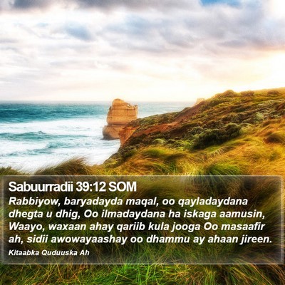 Sabuurradii 39:12 SOM Bible Verse Image