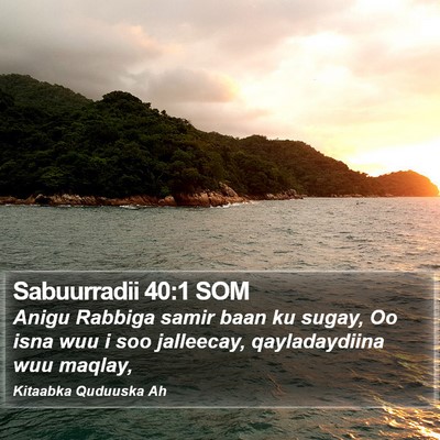 Sabuurradii 40:1 SOM Bible Verse Image