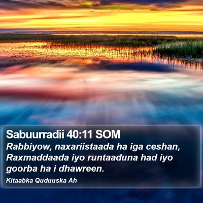 Sabuurradii 40:11 SOM Bible Verse Image