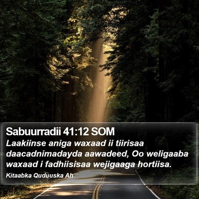 Sabuurradii 41:12 SOM Bible Verse Image