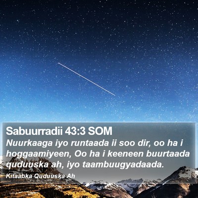 Sabuurradii 43:3 SOM Bible Verse Image