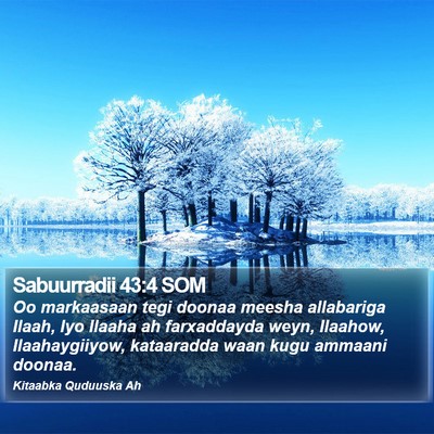 Sabuurradii 43:4 SOM Bible Verse Image