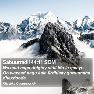 Sabuurradii 44:11 SOM Bible Verse Image