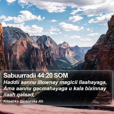 Sabuurradii 44:20 SOM Bible Verse Image