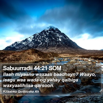 Sabuurradii 44:21 SOM Bible Verse Image