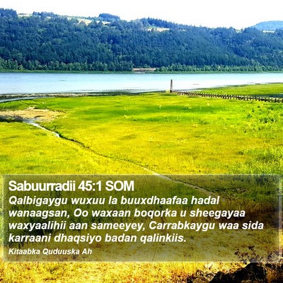 Sabuurradii 45:1 SOM Bible Verse Image